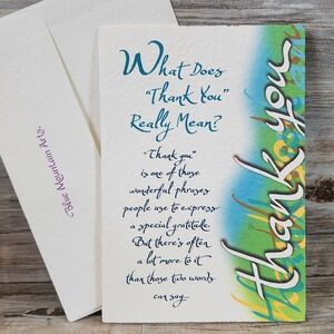 Blue Mountain Arts Thank You Greeting Card Chris Gallatin Poem with Envelope